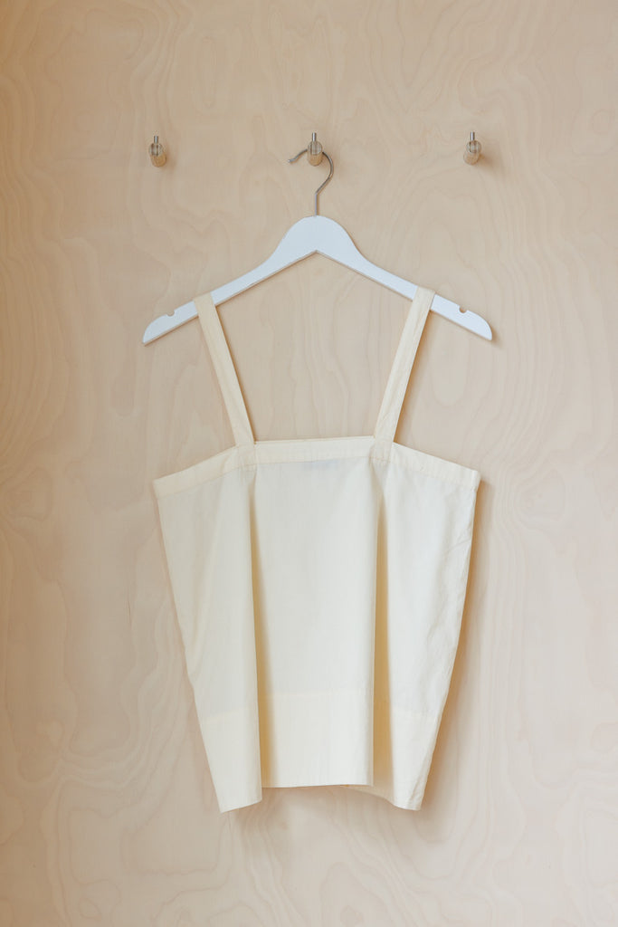 Tartan Cotton Camisole - Cream