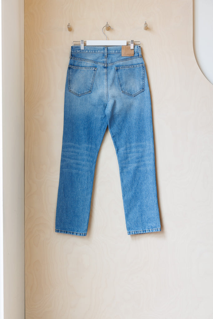 B Sides Patchwork Cropped Jeans - Washed Indigo