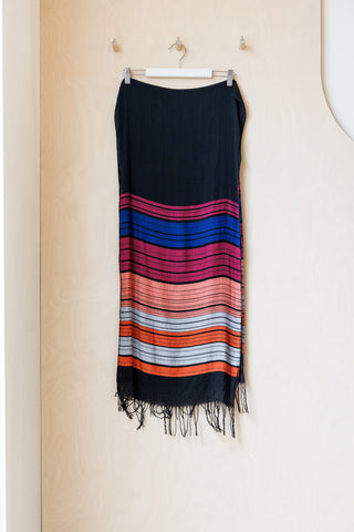 Dries Van Noten Striped Scarf - Black/Multi
