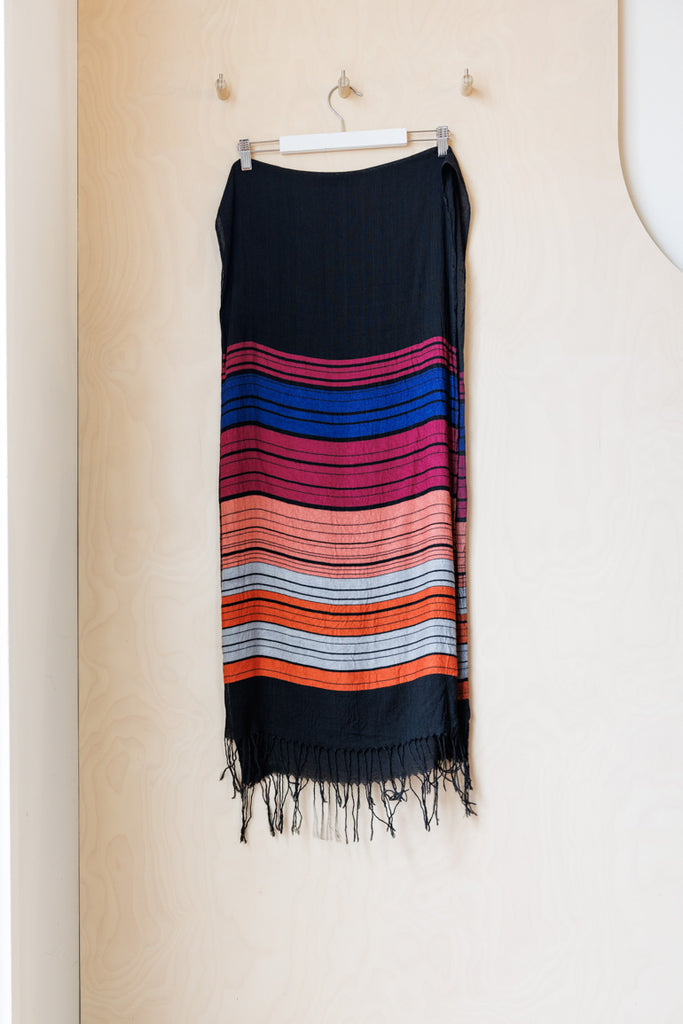 Dries Van Noten Striped Scarf - Black/Multi