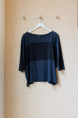 Archives Dries Van Noten Colour Block Dolman Top - Blue/Black