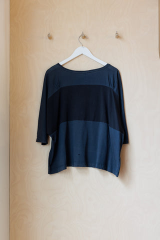 Archives Dries Van Noten Colour Block Dolman Top - Blue/Black