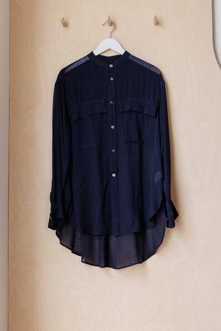 Archives Y's by Yohji Yamamoto Flap Pocket Shirt - Navy