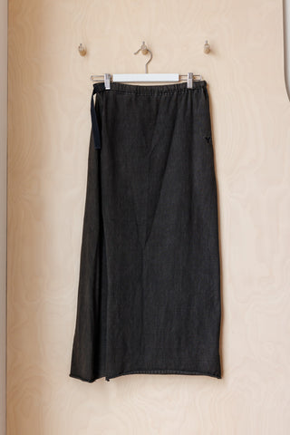 Y-3 Jersey Skirt With Split - Washed Black