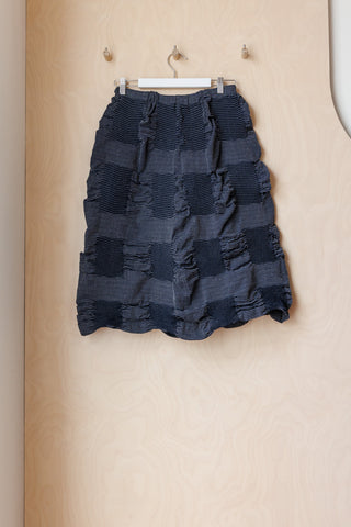 Issey Miyake Textured Skirt - Indigo