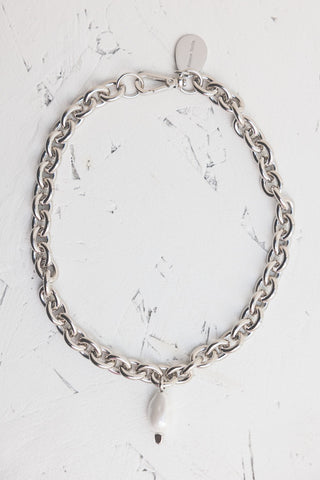 Pearl & Crystal Pendant Chain Necklace