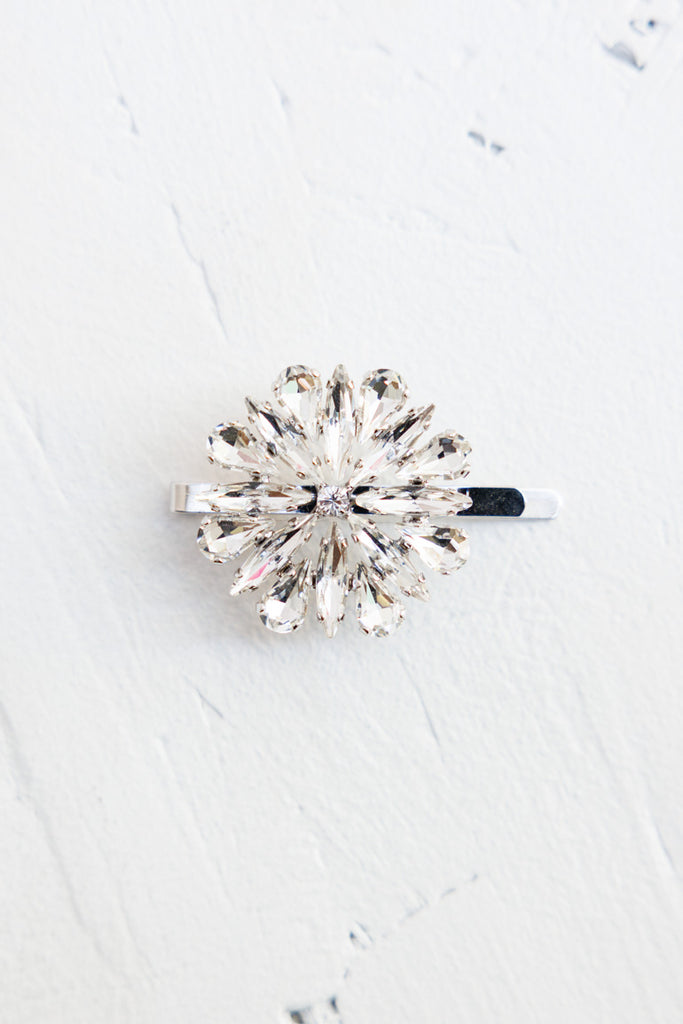 Crystal Blossom Hair Clip - Crystal