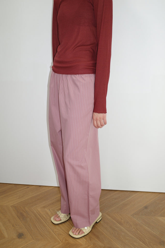 Ease Trouser - Salt Stripe