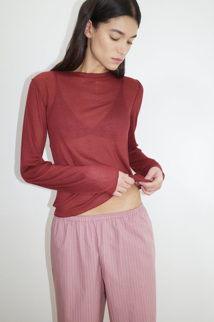 Ease Trouser - Salt Stripe