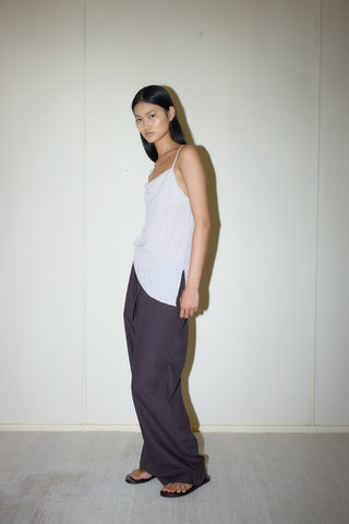 Drawcord Wool Pant - Licorice