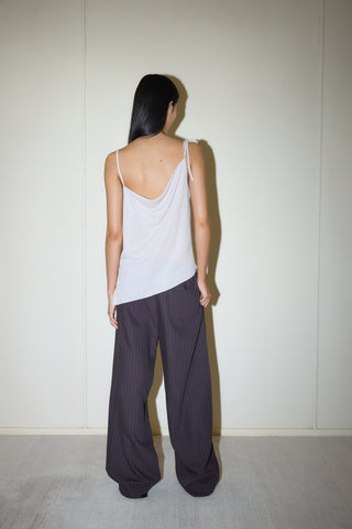 Drawcord Wool Pant - Licorice