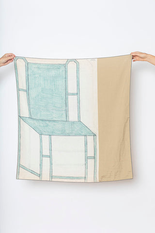 Silk Square Scarf - Ninety Green Chair