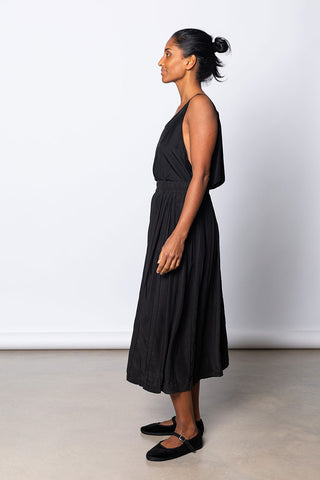 Garment Dyed Silk Tank - Black