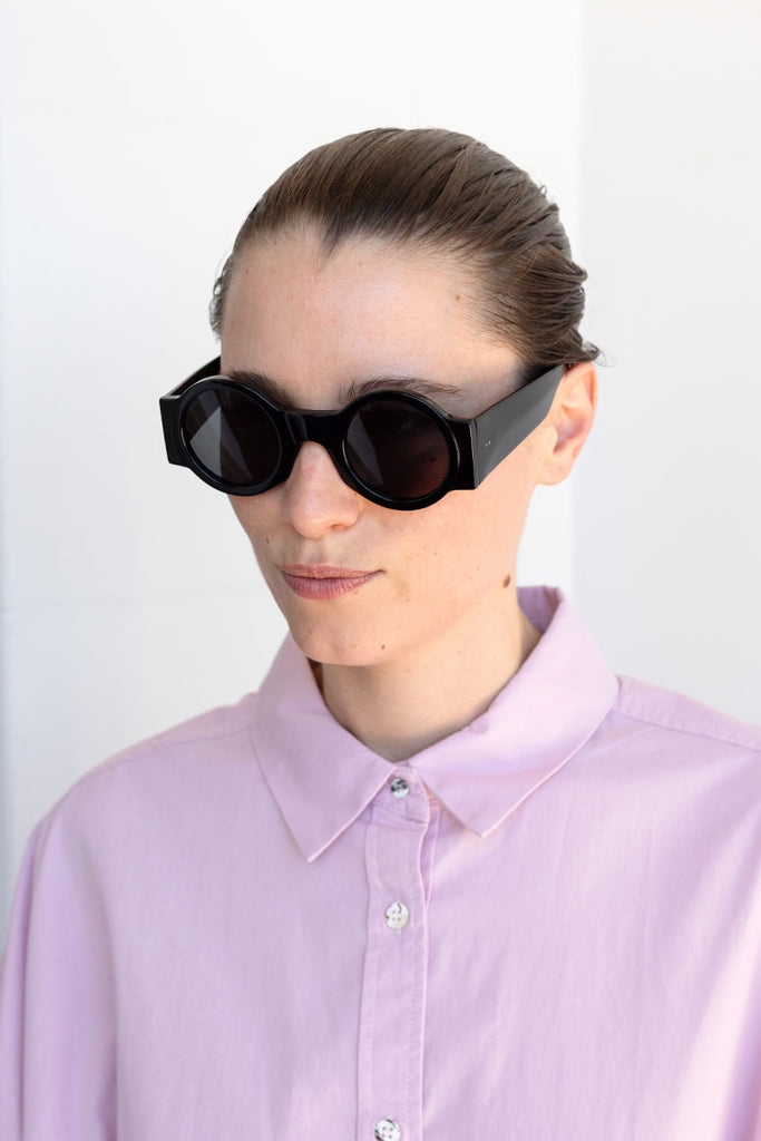 Dries Van Noten Round Sunglasses - Black