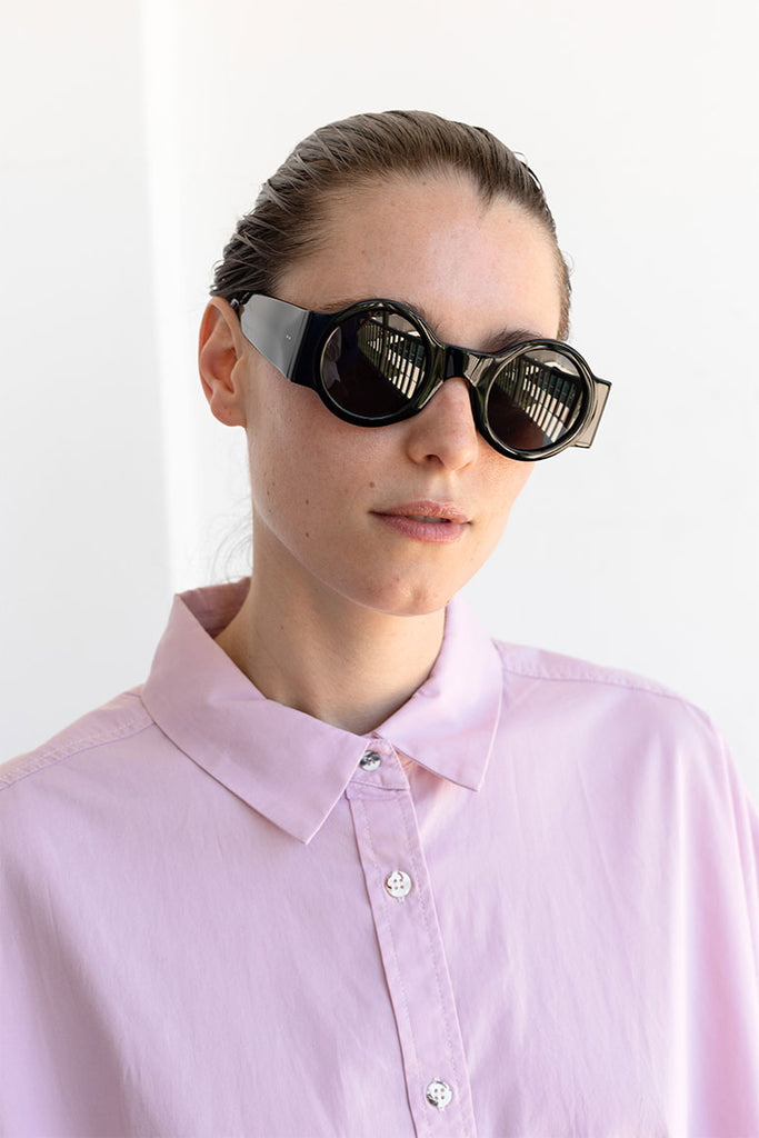 Dries Van Noten Round Sunglasses - Black