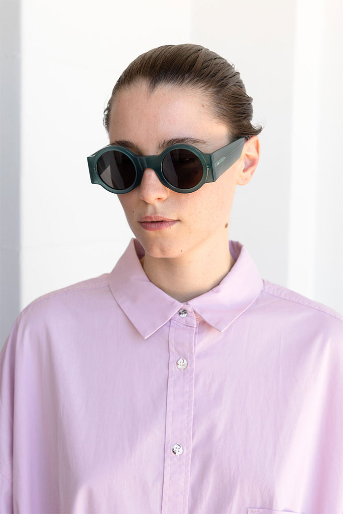 Dries Van Noten Round Sunglasses - Teal