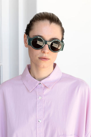 Dries Van Noten Round Sunglasses - Teal