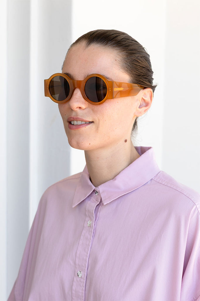 Dries Van Noten Round Sunglasses - Honey