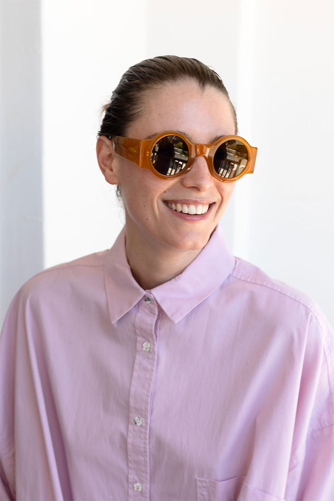Dries Van Noten Round Sunglasses - Honey