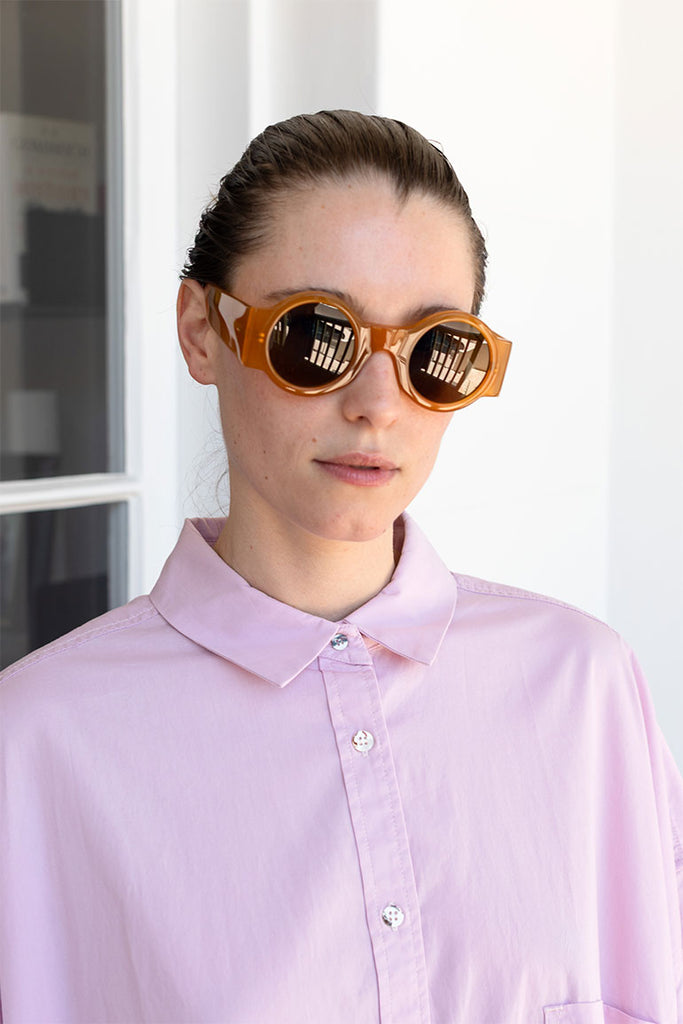 Dries Van Noten Round Sunglasses - Honey