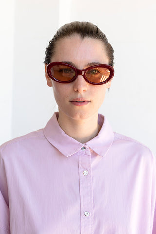 Dries Van Noten Oval Sunglasses - Red