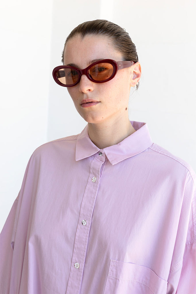 Dries Van Noten Oval Sunglasses - Red