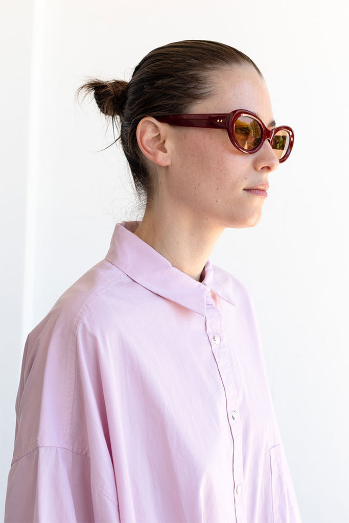 Dries Van Noten Oval Sunglasses - Red