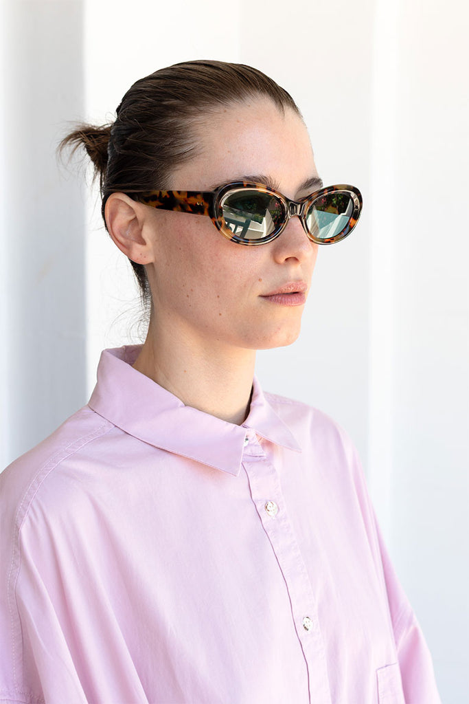 Dries Van Noten Oval Sunglasses - Tortoiseshell