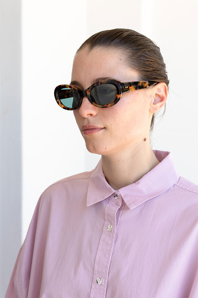 Dries Van Noten Oval Sunglasses - Tortoiseshell