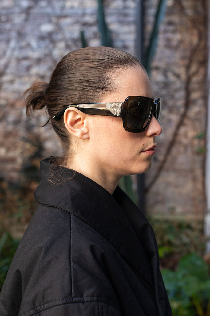 Dries Van Noten Oversized Acetate Sunglasses - Khaki