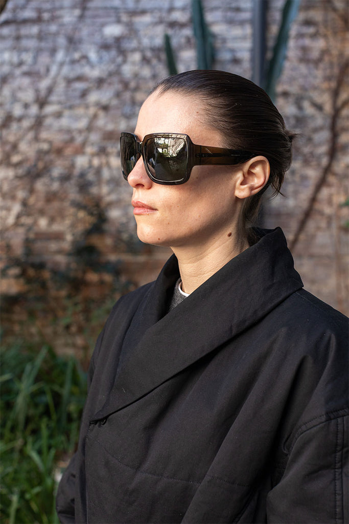 Dries Van Noten Oversized Acetate Sunglasses - Khaki