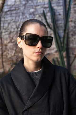 Dries Van Noten Oversized Acetate Sunglasses - Khaki