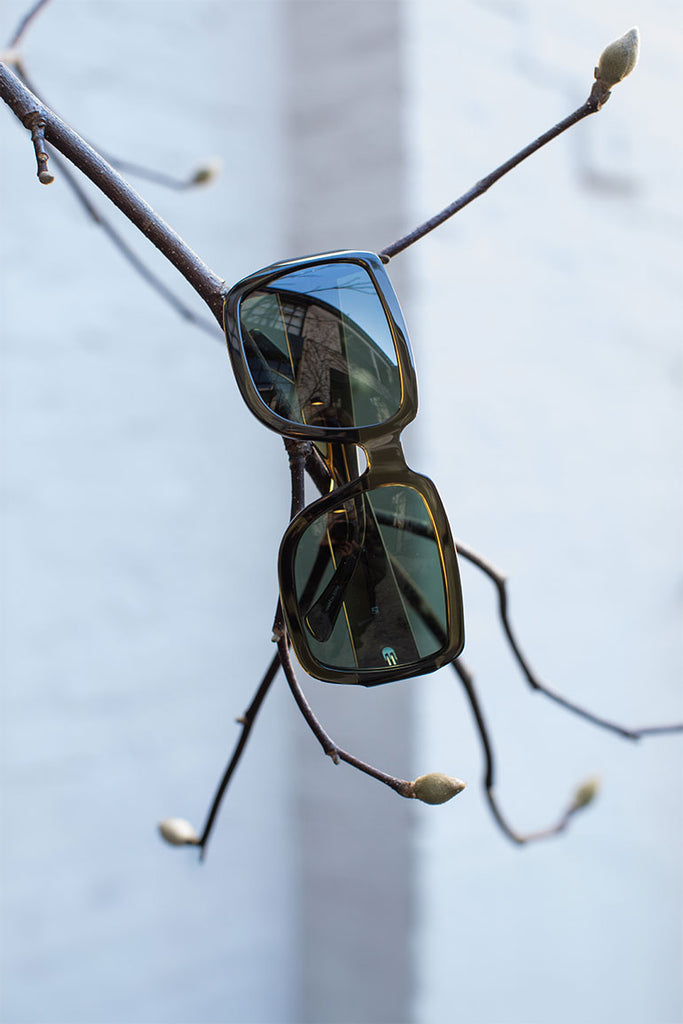 Dries Van Noten Oversized Acetate Sunglasses - Khaki