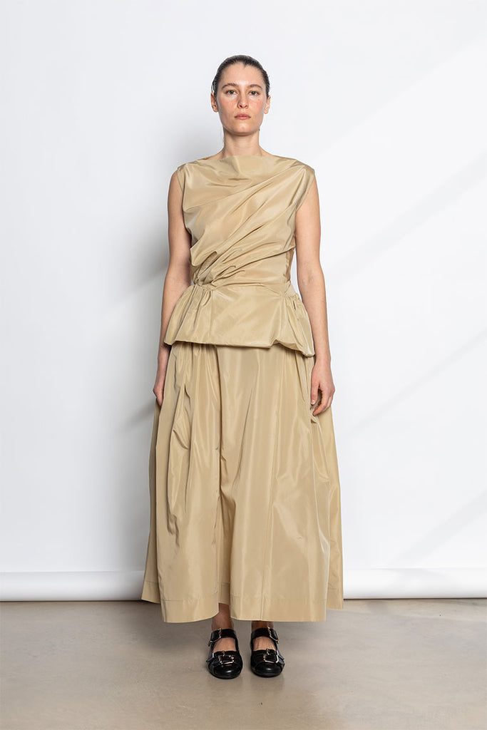 Hip Detail Bind Skirt - Stone