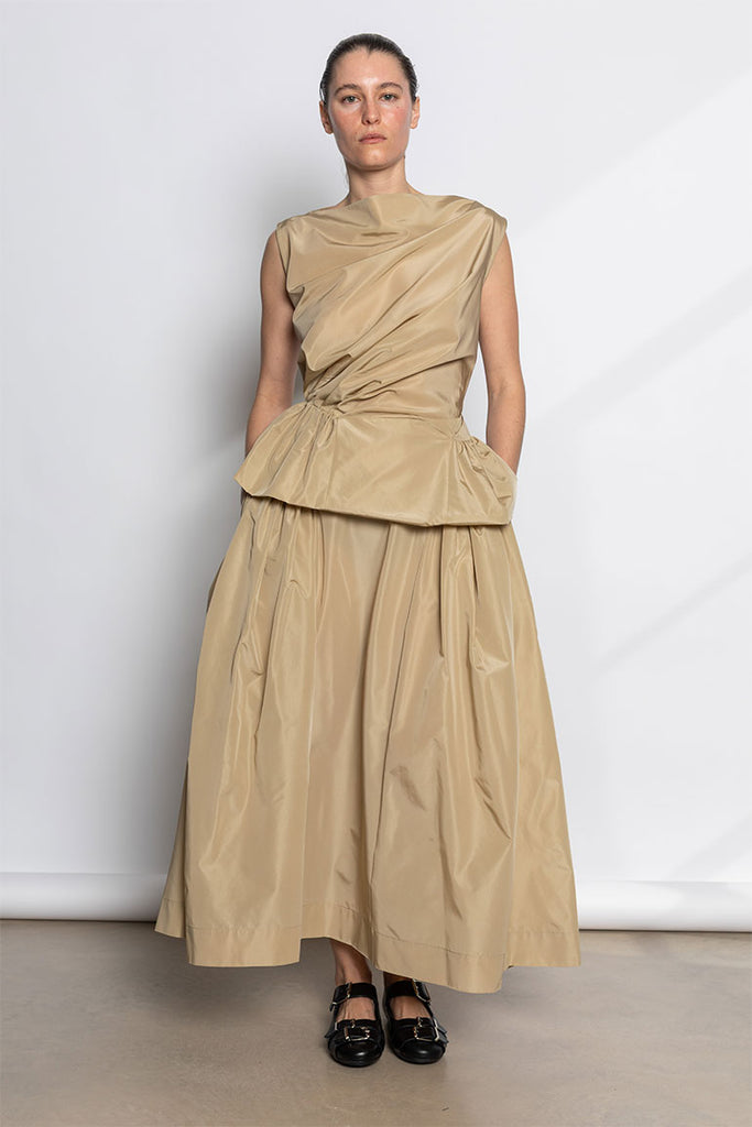 Hip Detail Bind Skirt - Stone
