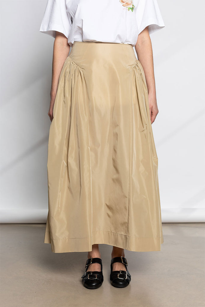 Hip Detail Bind Skirt - Stone