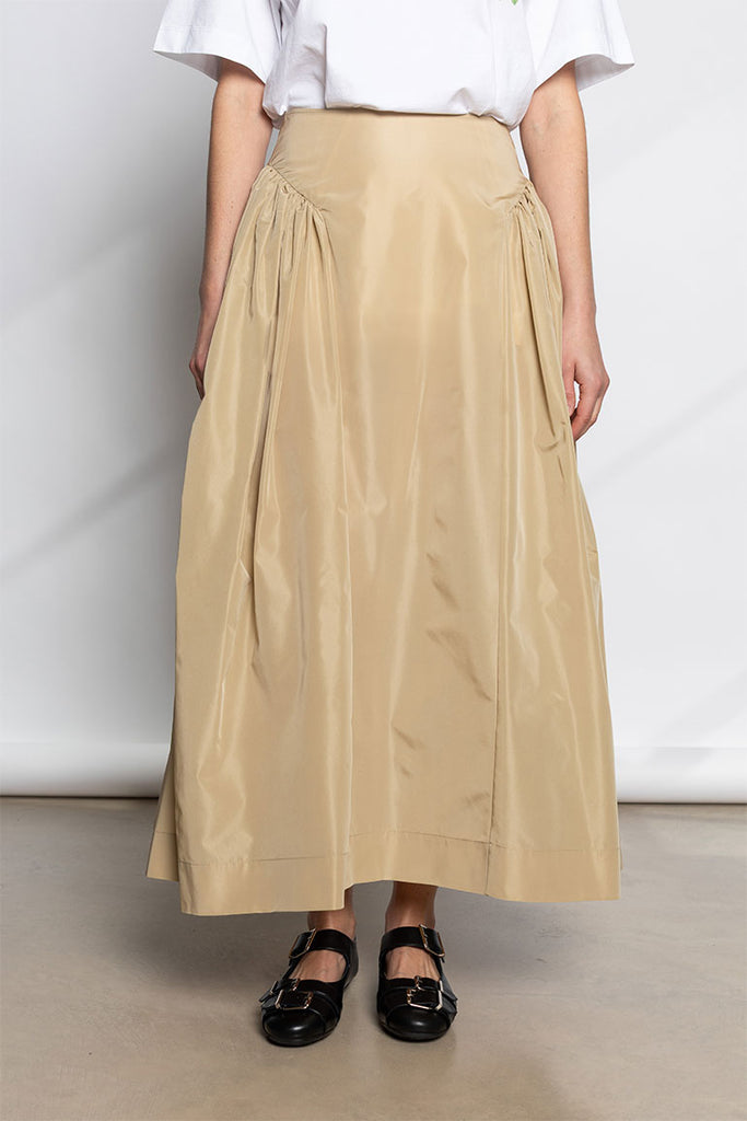 Hip Detail Bind Skirt - Stone
