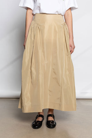 Hip Detail Bind Skirt - Stone
