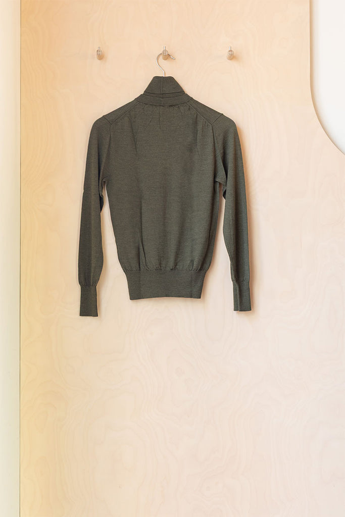 Cristaseya Double Neck Sweater - Green
