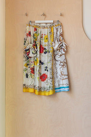 Comme Des Garçons Girl Bow Pocket Skirt - Floral/Horsebit