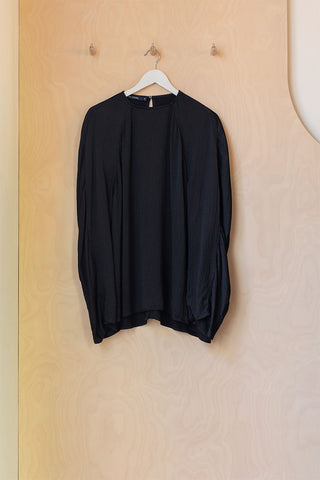 Sofie D'Hoore Silk Raglan Sleeve Top - Black