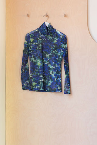 Dries Van Noten Mesh Turtleneck - Blue/Green