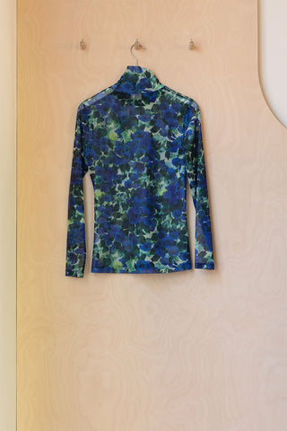 Dries Van Noten Mesh Turtleneck - Blue/Green