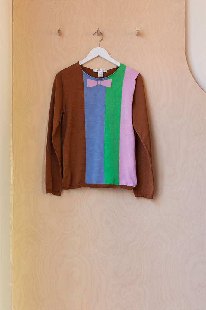 Comme Des Garçons Shirt Bowtie Knit Top - Multi