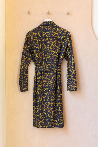 Dries Van Noten Abstract Print Shirt Dress - Khaki