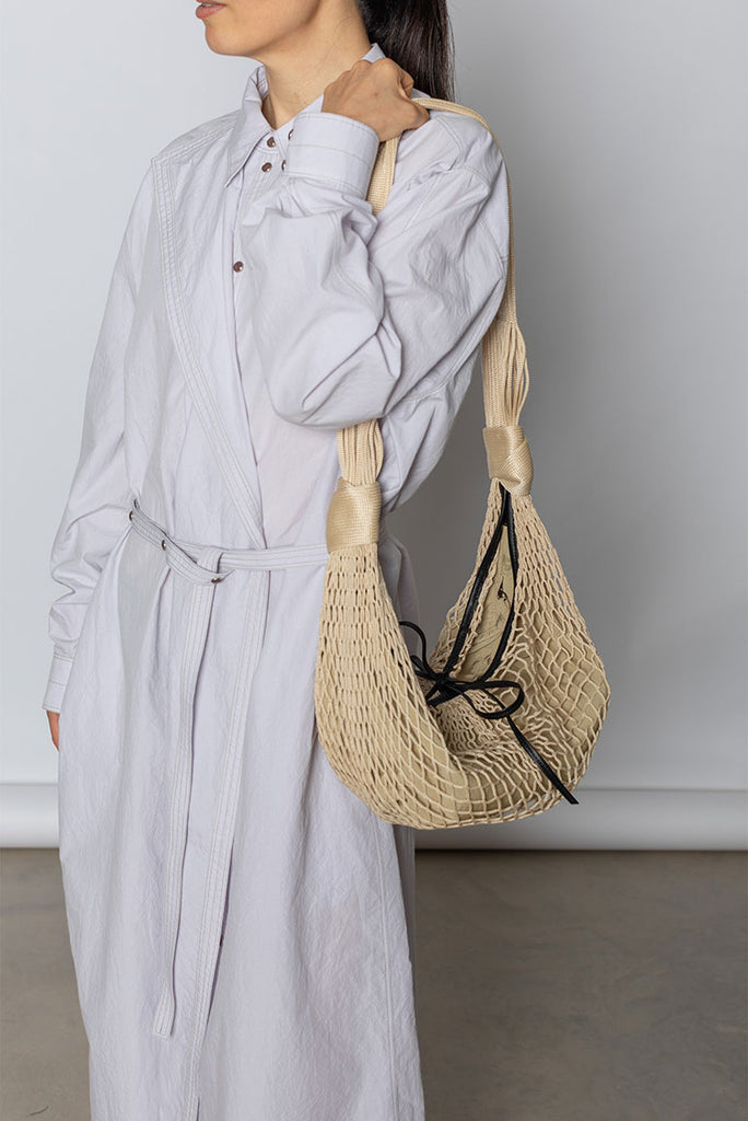 Croissant Filt Bag - Light Beige