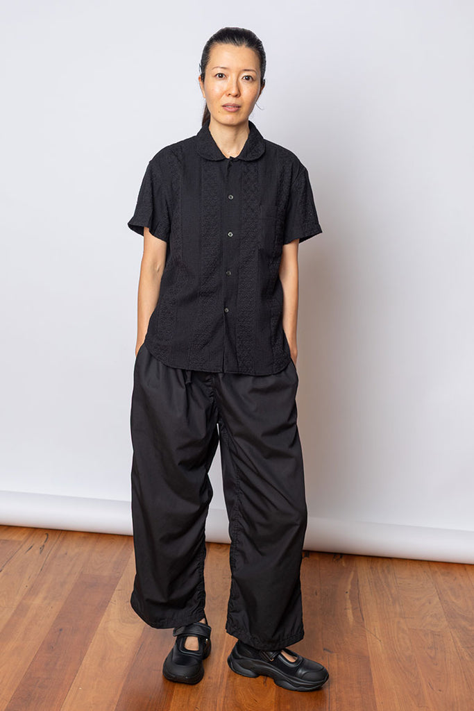Cotton Braid Blouse - Black