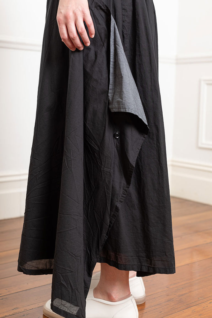 Draped Elastic Waist Pant - Black