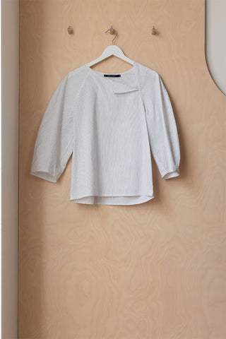 Sofie D'Hoore Raglan Pinstripe Top - White