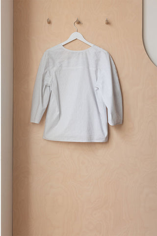 Sofie D'Hoore Raglan Pinstripe Top - White